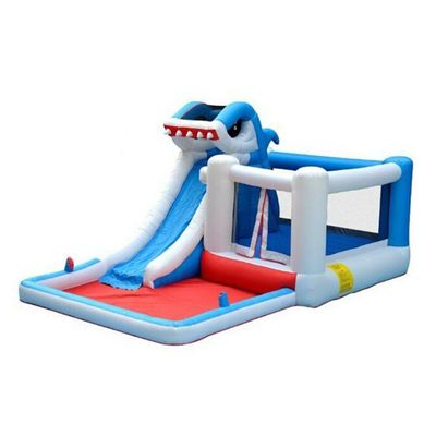 MYTS Kids Inflatable Shark Water Slide Bounce House Jumper Bouncer Jump Bouncy Castle